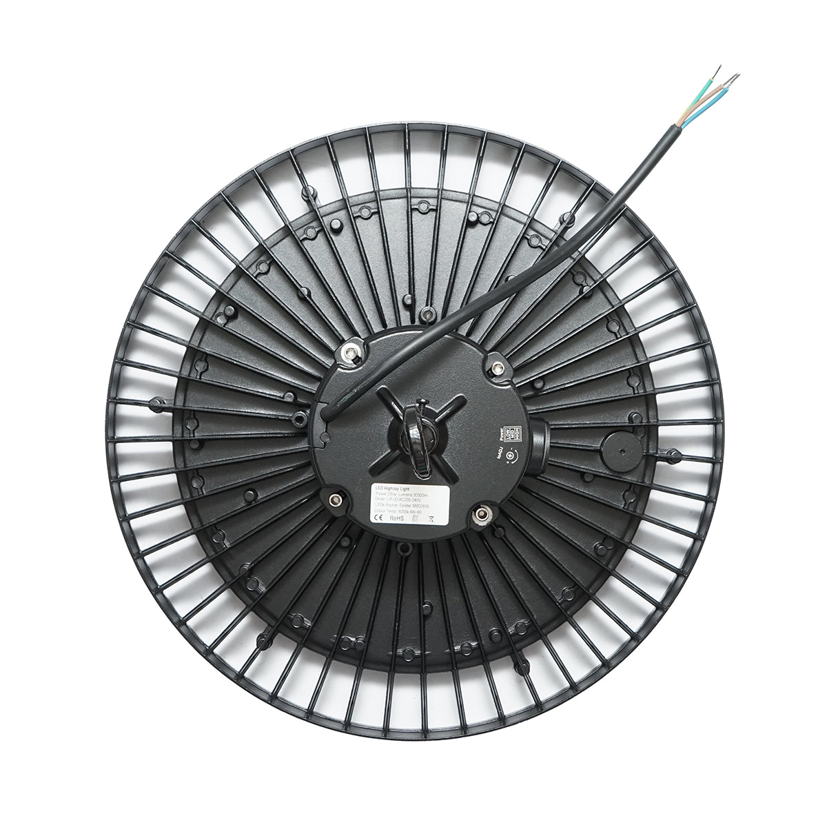 LED High-Bay Industrial Lamp 200W, 220V, 6000K, 30000LM for halls, warehouses 380x140mm Breckner Germany