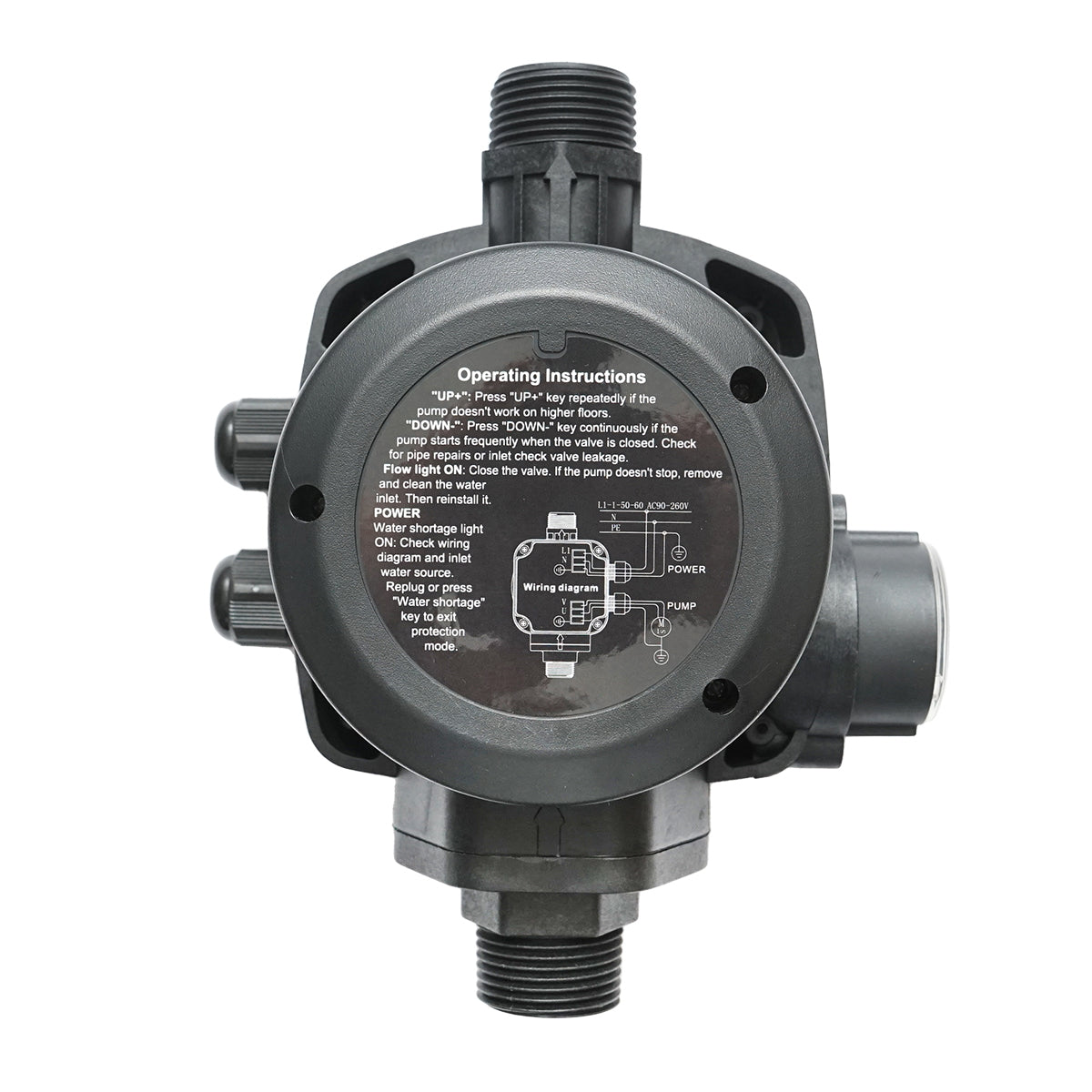 Automatic electronic pressure switch with manometer 2.2KW, 220V for water pump, manually adjustable pressure up to 15 bar HYDROCALL-2200G