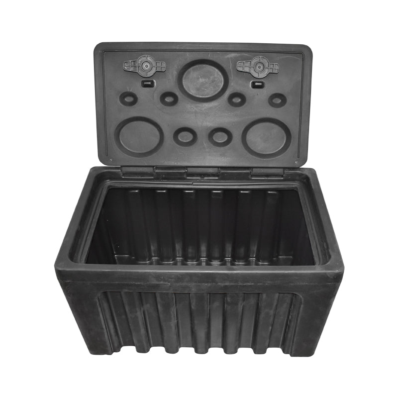 Tool box without support, made of black plastic 460x580x800 mm