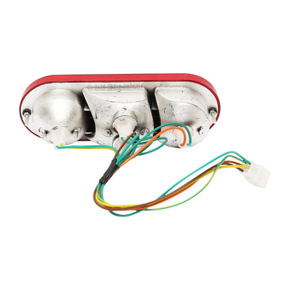 Oval rear stop lamp with stripes 4 functions Breckner Germany