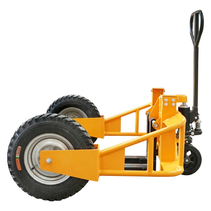 Pallet truck for rough terrain, maximum load 1T, fork length 800mm