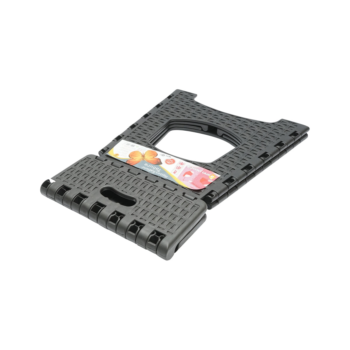 Black folding plastic chair 286X325X270 mm