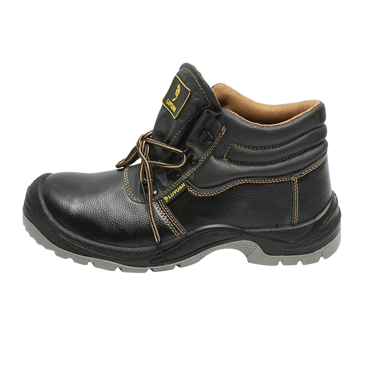 Size 45 safety boots with toe cap and steel sole insert 5015