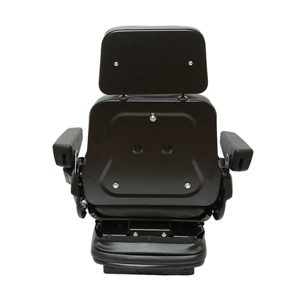 Universal adjustable seat for tractor with safety belt, armrests, and mechanical suspension 830x610mm