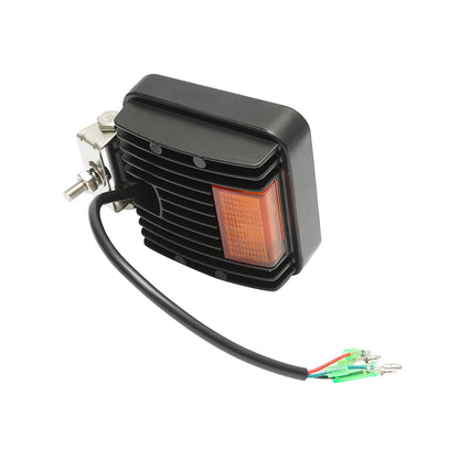 LED projector with signaling 12-48V, 48W, 3 functions, aluminum housing 110x110x42mm