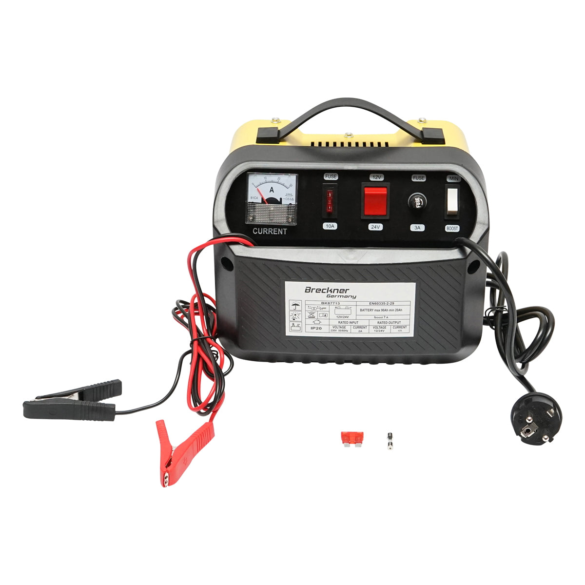 Car battery charger and rectifier 12/24V 5A 230V/140W for batteries 20-90Ah Breckner Germany