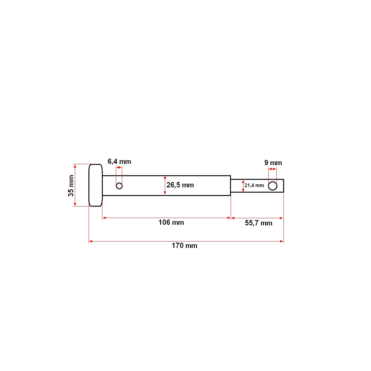 Ax side plate/traction device bolt UTB U-445 40.27.102/40.27.124