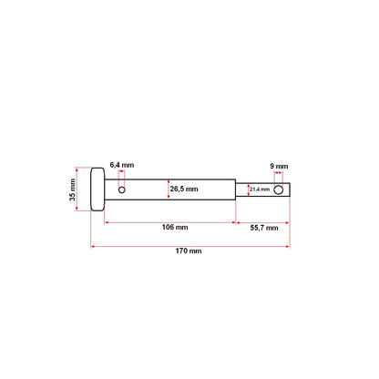 Ax side plate/traction device bolt UTB U-445 40.27.102/40.27.124