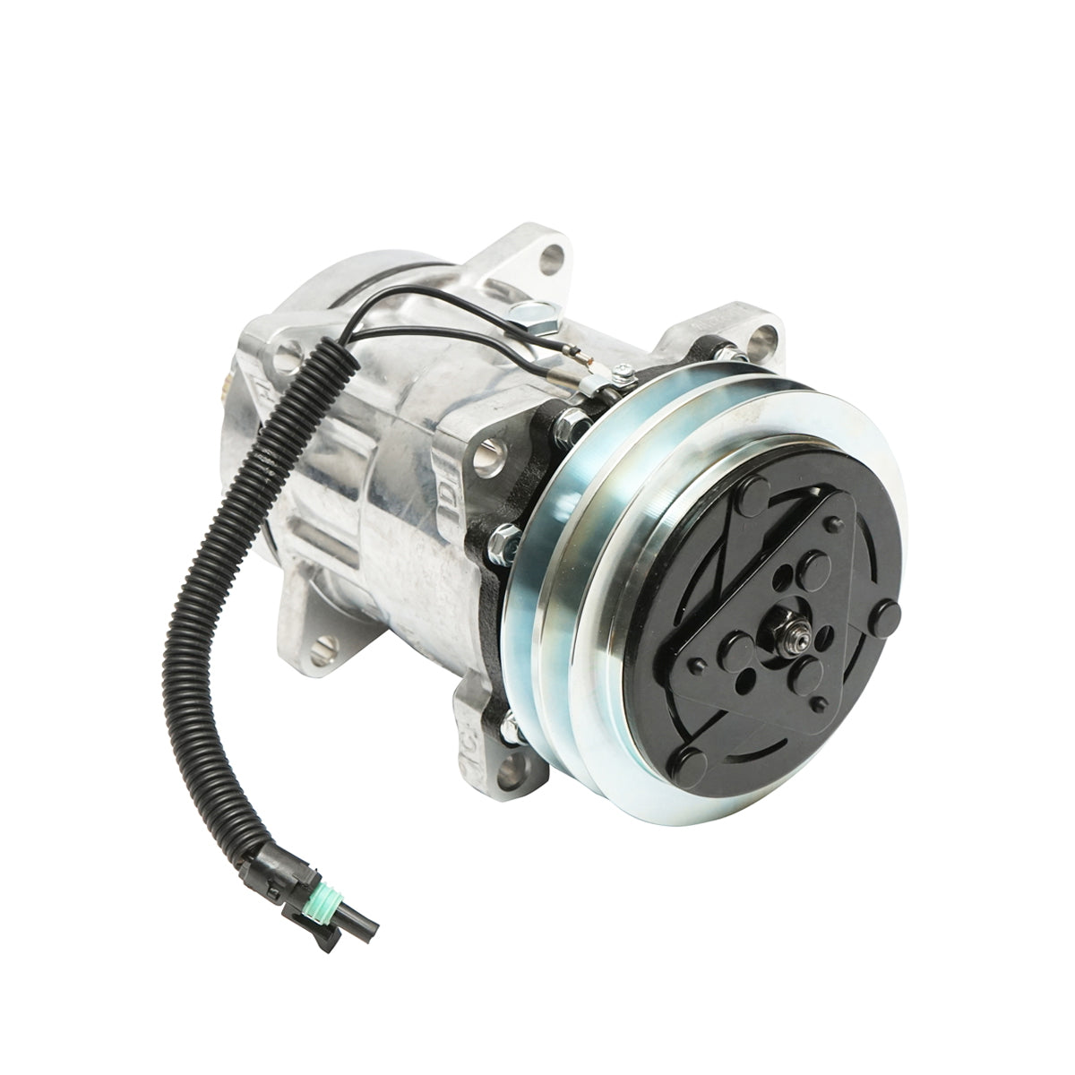 A/C compressor for Landini, Massey Ferguson, Deutz-Fahr, Lamborghini OEM code 3538725M91, 3550921M91, 3552611M91, 392214A1, 6005016248, 001103234, 01103234