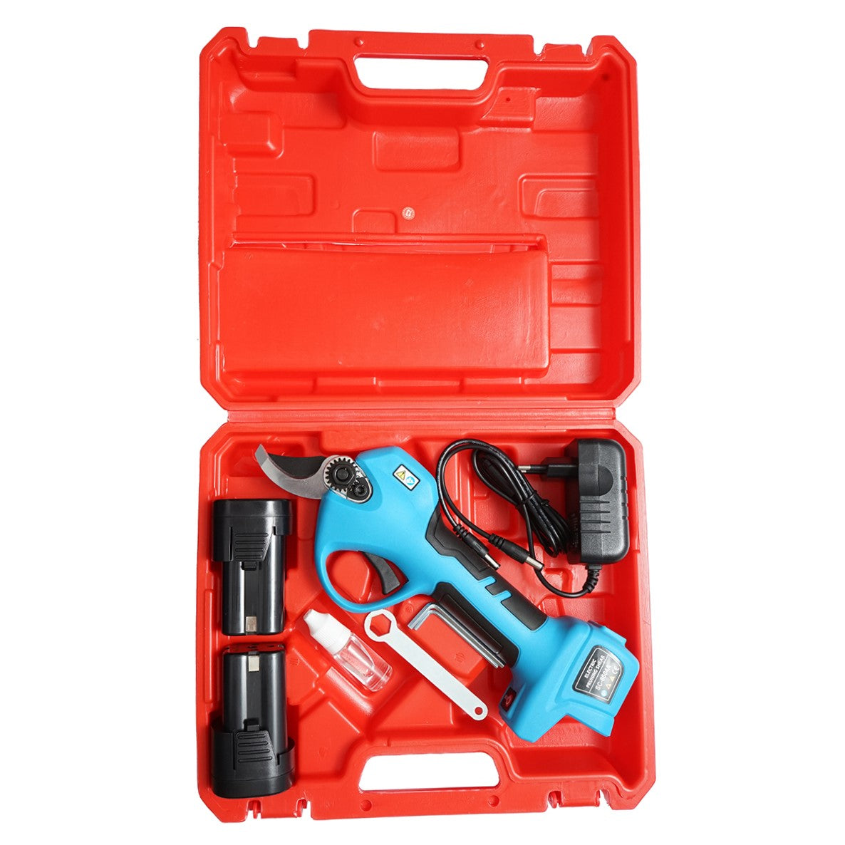 850W electric garden shears with 2 Li-ion 16.8V batteries, diameter 0-28mm