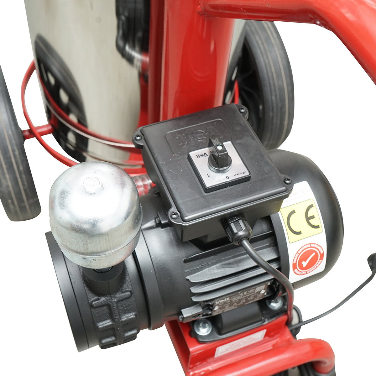 Milking machine for cows, 2 positions, 40L stainless steel tank with vacuum frame, Breckner Germany