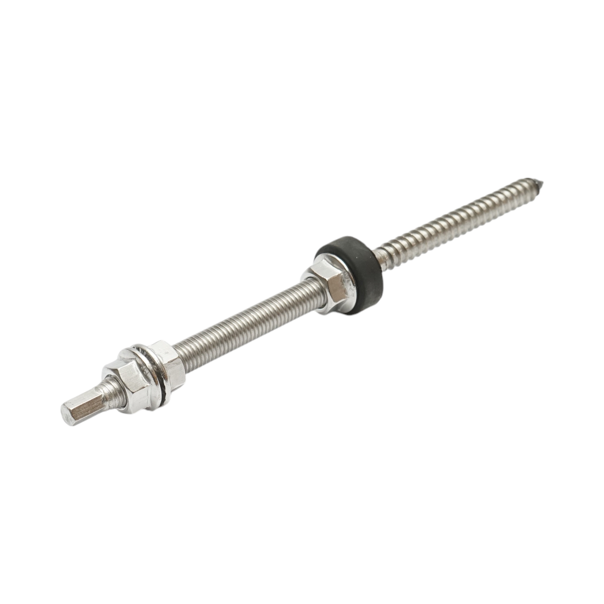 Spacer bolt for corrugated roof M10x200mm with rubber seal for mounting solar photovoltaic panel system B