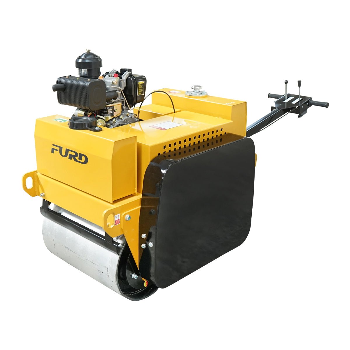 550kg compactor cylinder with 2x600mm drums and 6HP diesel engine, CF178, electric or manual start