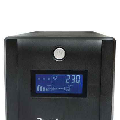 UPS 1500VA/900W with 2x9Ah batteries and 4 schuko sockets, LCD, USB, AVR Breckner Germany