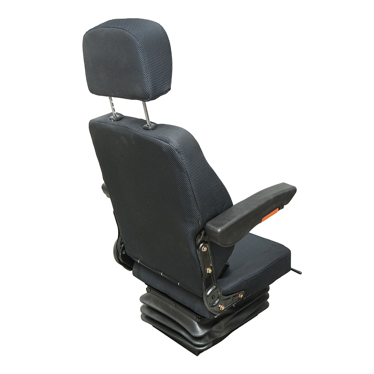 Universal adjustable chair for weight 40-130Kg, armrests and backrest reclining 50-90° for tractor, agricultural, industrial machinery, forklift