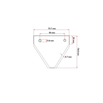 Blade knife combines without teeth DIN 80