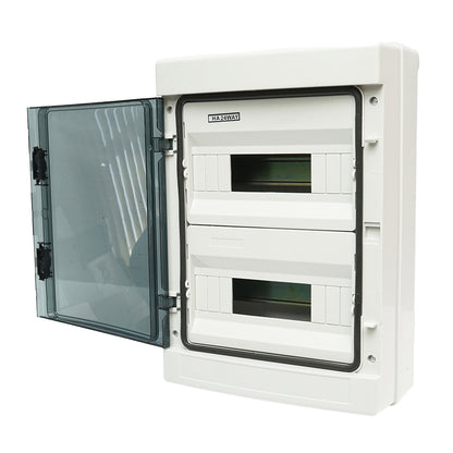 Applied fuse box 2 rows, 24 modules 295x255x130mm IP65 Breckner Germany