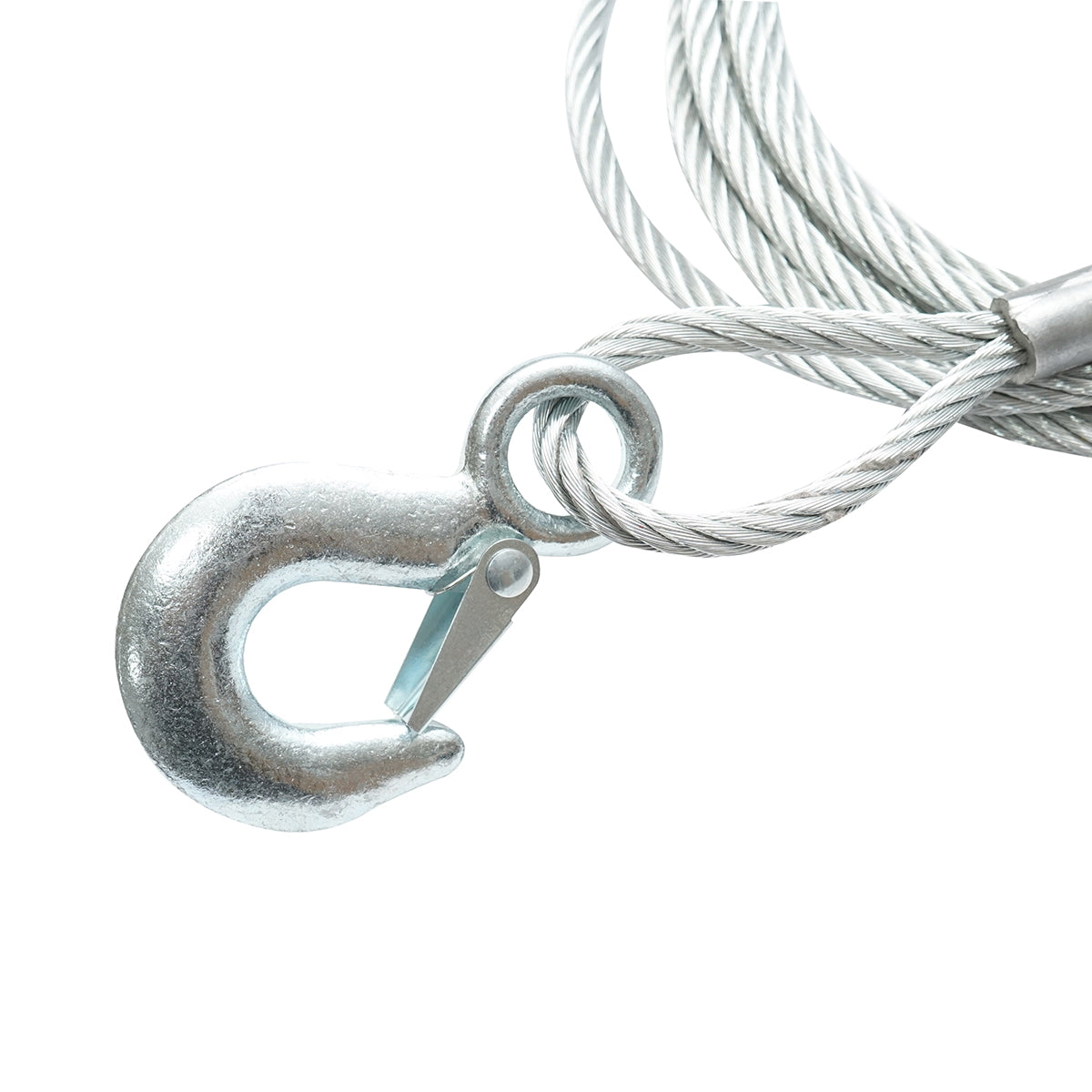 Metal towing cable/strap with self-locking hook 3.4m 9mm diameter, maximum load 6T Breckner Germany