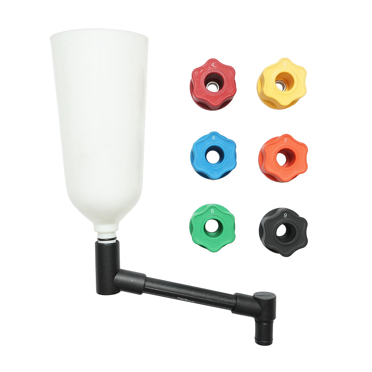 8-piece funnel set and special adapters for oil change Breckner Germany