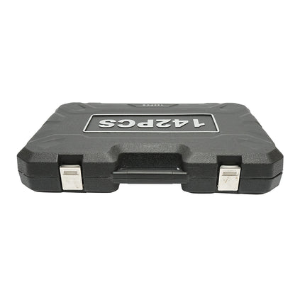 Hexagonal socket wrench set, fixed, bits, Allen keys, screwdrivers, and tools 142 pieces Breckner Germany