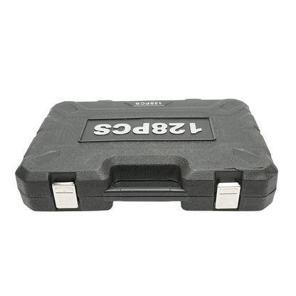 Socket wrench set, hexagonal, deep socket, fixed wrenches, bits, torx, hex, spline 128 pieces Breckner Germany