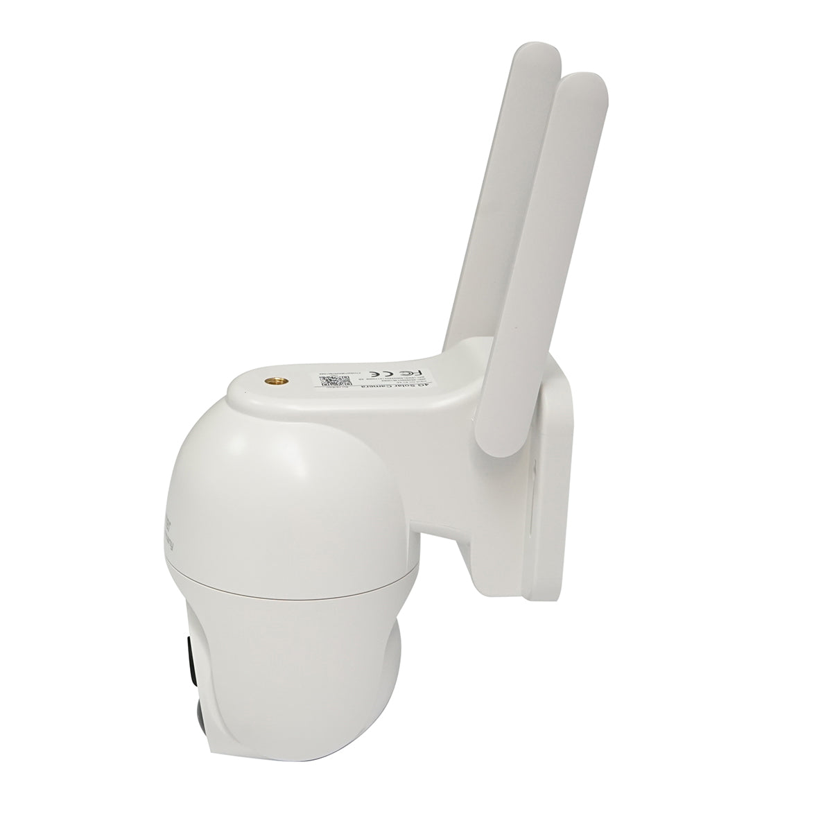 2MP surveillance camera with solar panel and 18000mAh battery, 4G SIM card, 360-degree PTZ rotation, human detection PIR, and Ubox application.