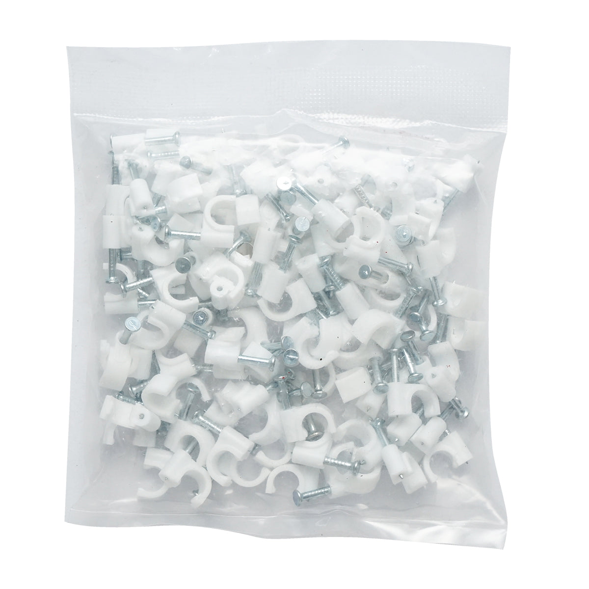 6mm plastic cable clip for fixing cables, 100 pcs