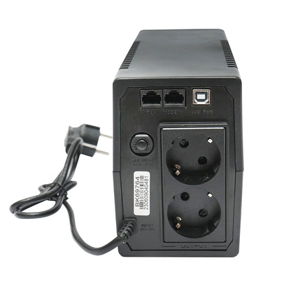 UPS 800VA/480W with 9Ah battery and 2 schuko sockets, LCD, USB, AVR Breckner Germany