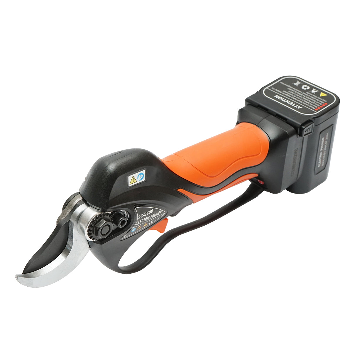 900W electric garden shears with 2 Li-ion 16.8V batteries, diameter 0-32mm