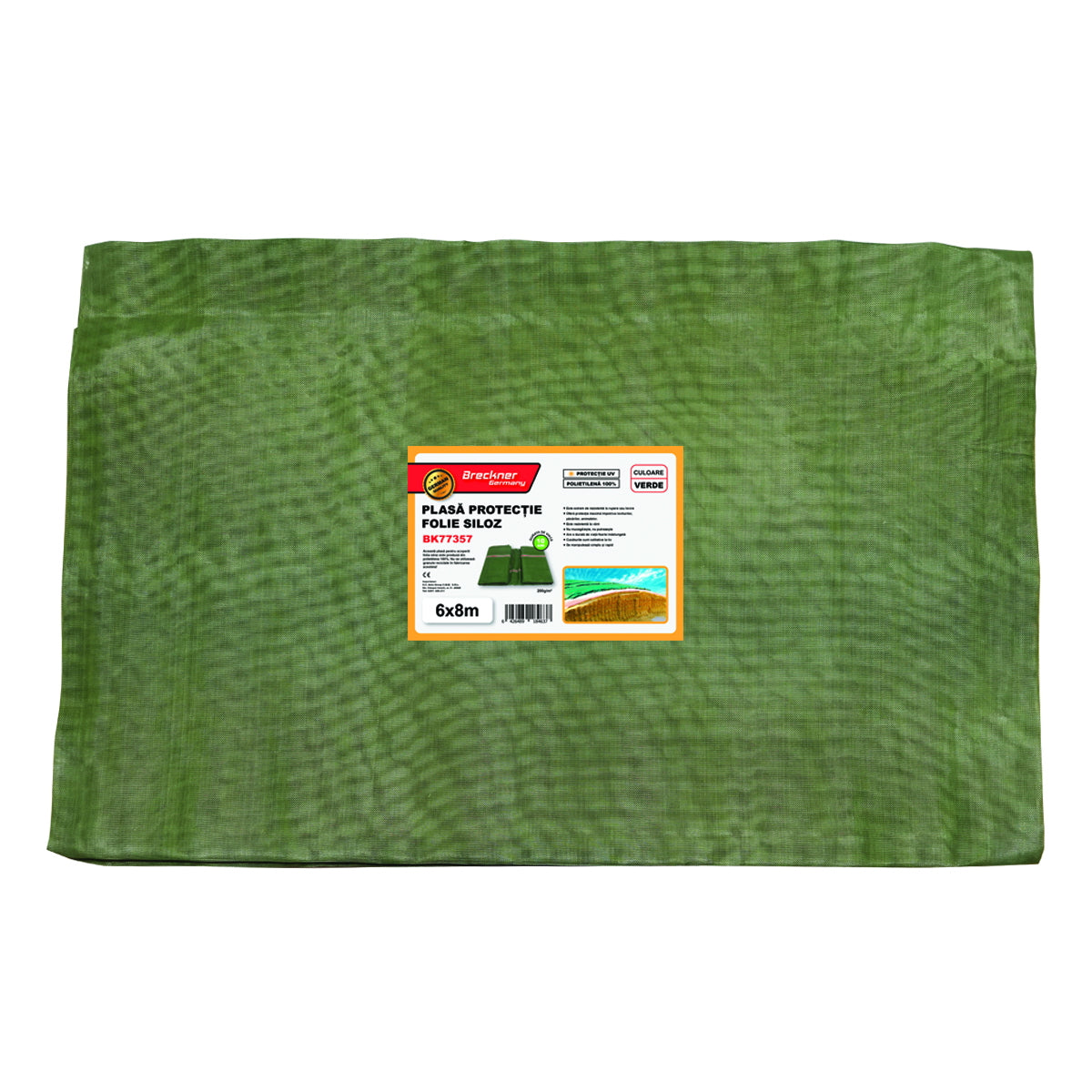 Protection net/tarpaulin for green silo film 6x8m Breckner Germany