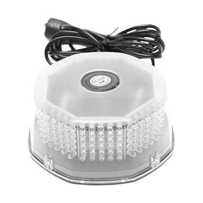 Round warning lamp, flashing light with 240 LED bulbs, yellow light, magnetic attachment, ON/OFF switch with light indicator, 12V/24V Breckner Germany