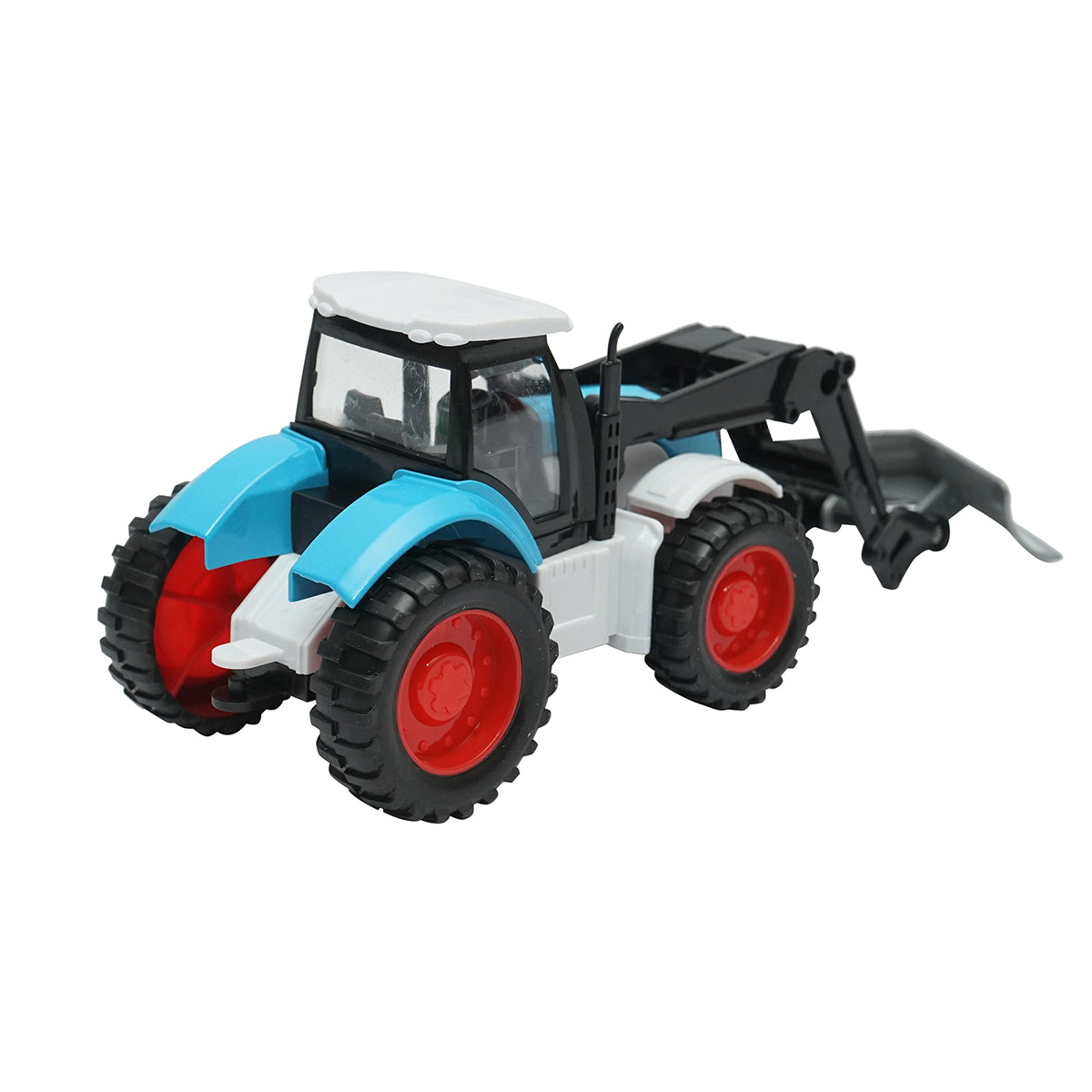 Blue tractor with snow plow, 175x65x80mm toy for children aged 3 and up