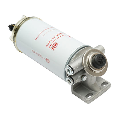 Diesel filter battery with water separator for Iveco, Caterpillar, Deutz, Fiat, Ford, MAN, Volvo, Mercedes-Benz, OEM codes 129-0372, 012924O4, 504166113, A0004771702, R120P