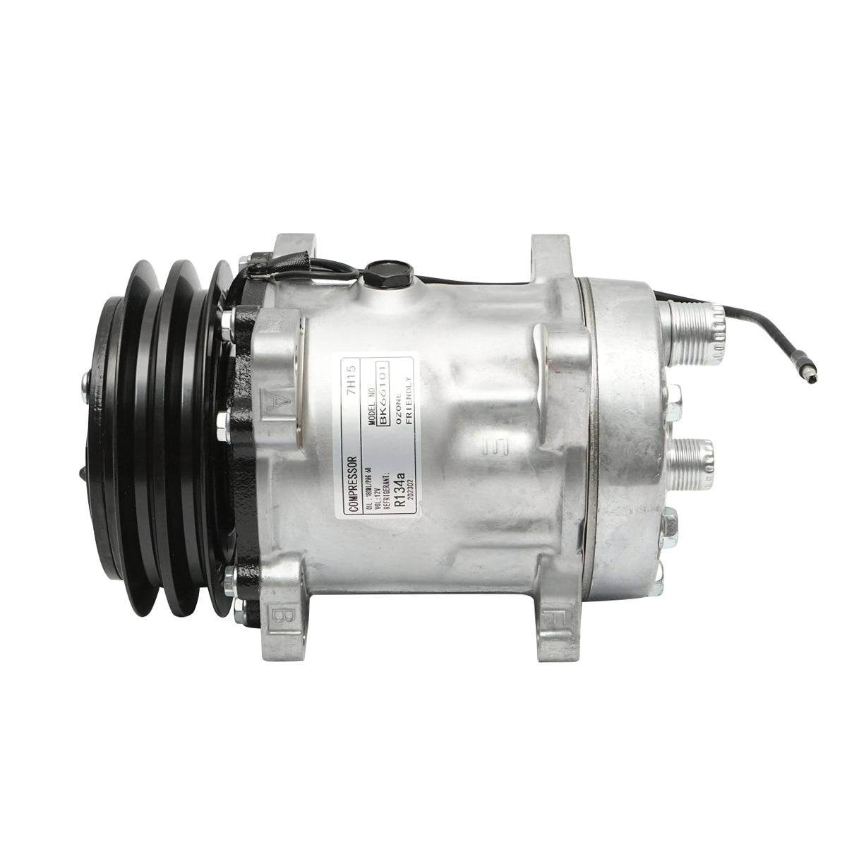 Air conditioning compressor for JCB, New Holland, Case IH OEM code 04437339/10, 04437339, 84018078, 9831429, 89831429, 060506146