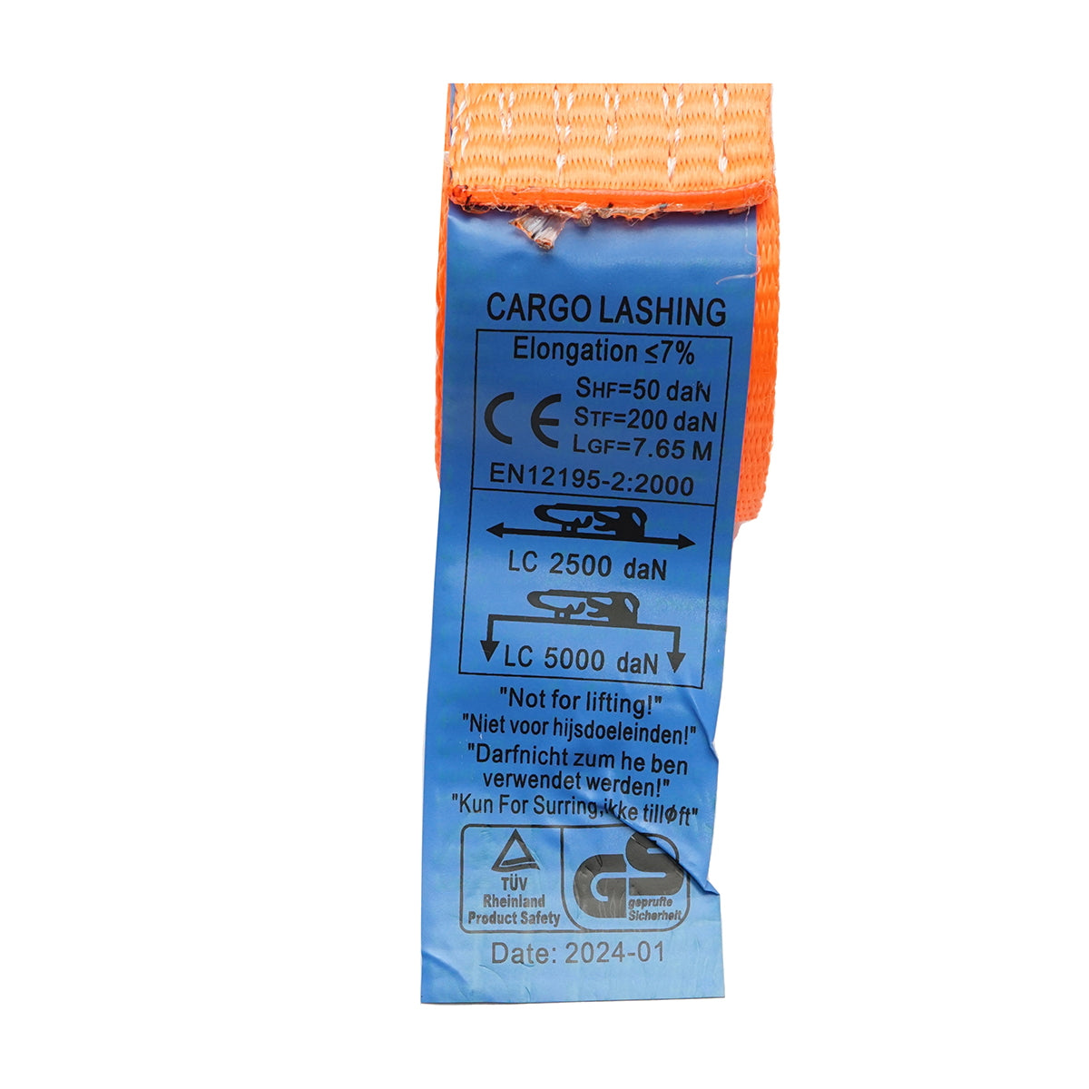 Cargo anchor strap 8mx50mm 5T (simple ratchet) Breckner Germany