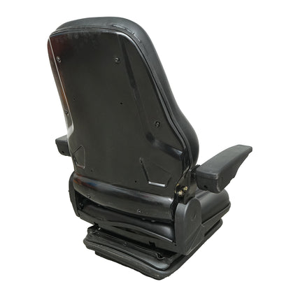 Universal adjustable chair for weight 50-130kg, armrests and reclining backrest 55-89° for tractor, agricultural machinery, industrial, forklift
