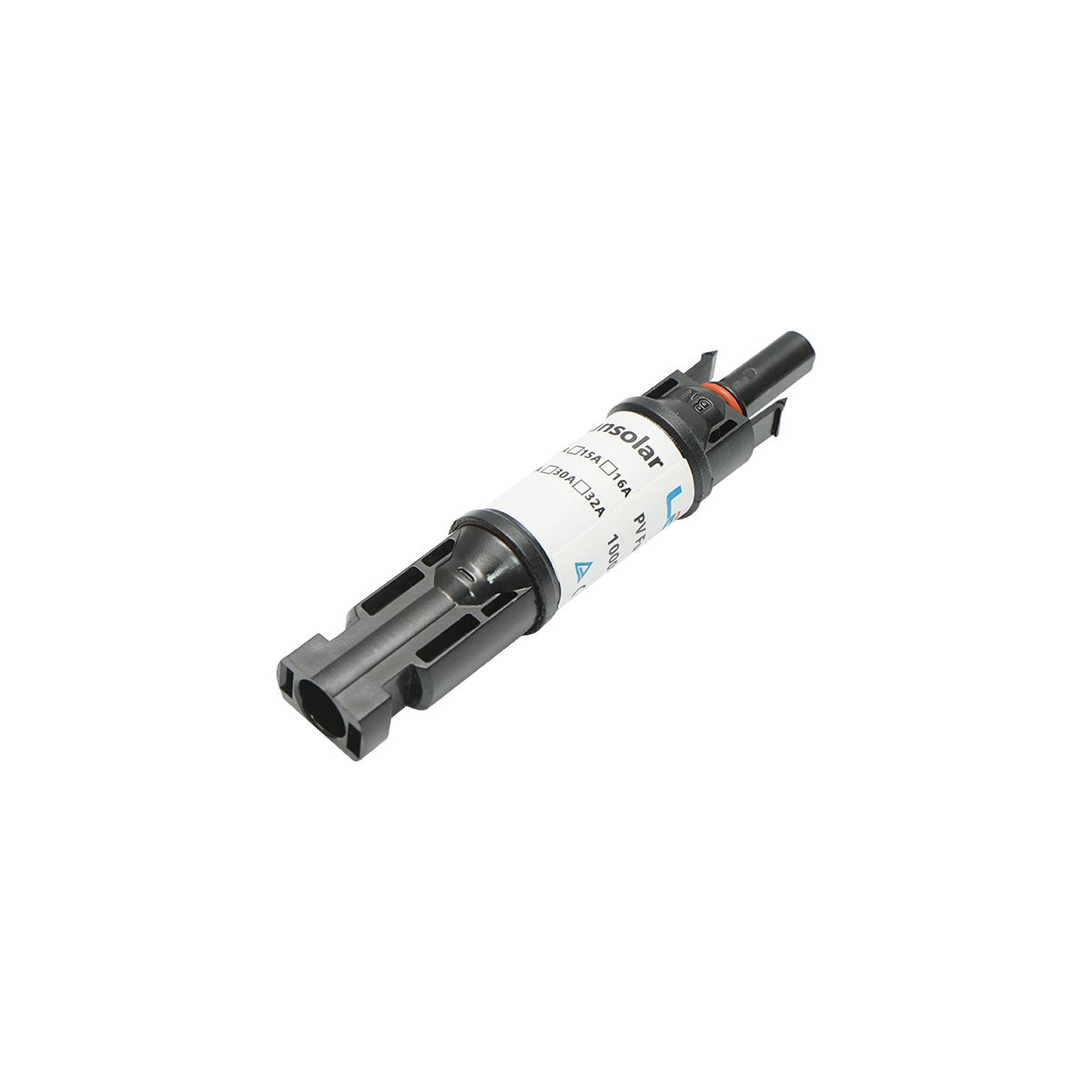 MC4 connector with 10x38mm fuse, 15A, 1000V DC for photovoltaic solar systems IP67 Leader