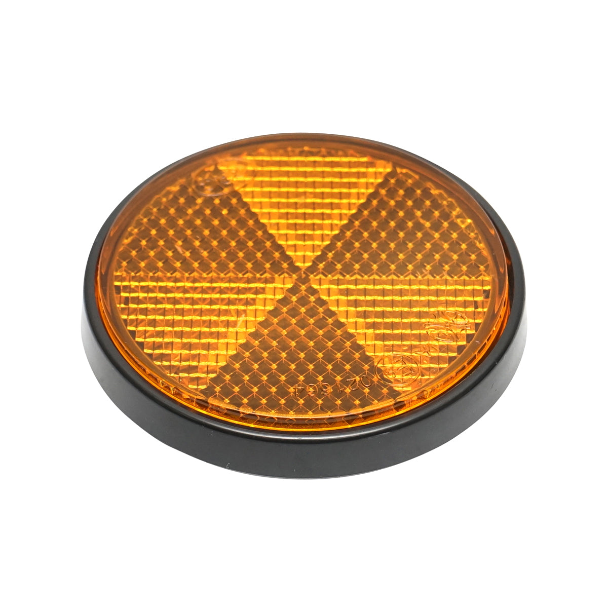 Yellow round reflective 60mm side Breckner Germany