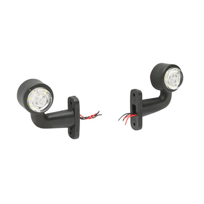 Set of side marker lamps with LED 12/24V, red-white FR0103 Breckner Germany