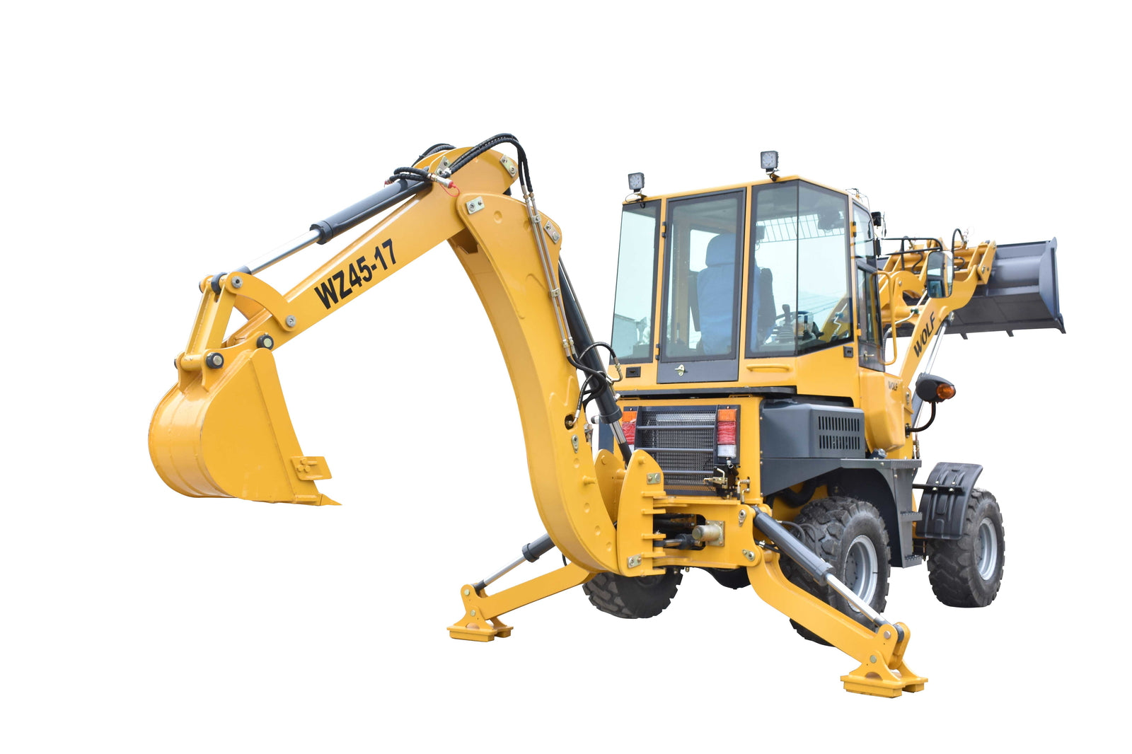 Wolf 1.6T Backhoe Loader, 52HP WZ45-17