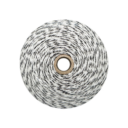 Black-white wire roll 3mm 5x0.2mm stainless steel, 1x0.25 copper 0.4 Ohm/m, 500m electric fence Breckner Germany