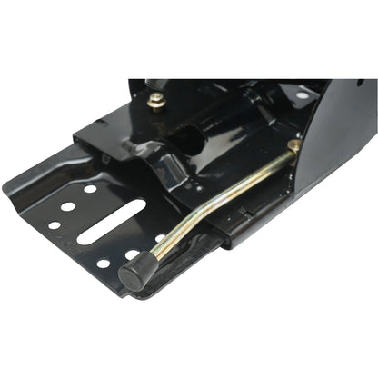 Blue tractor seat with triple adjustment and damper for UTB U-445 and U-650