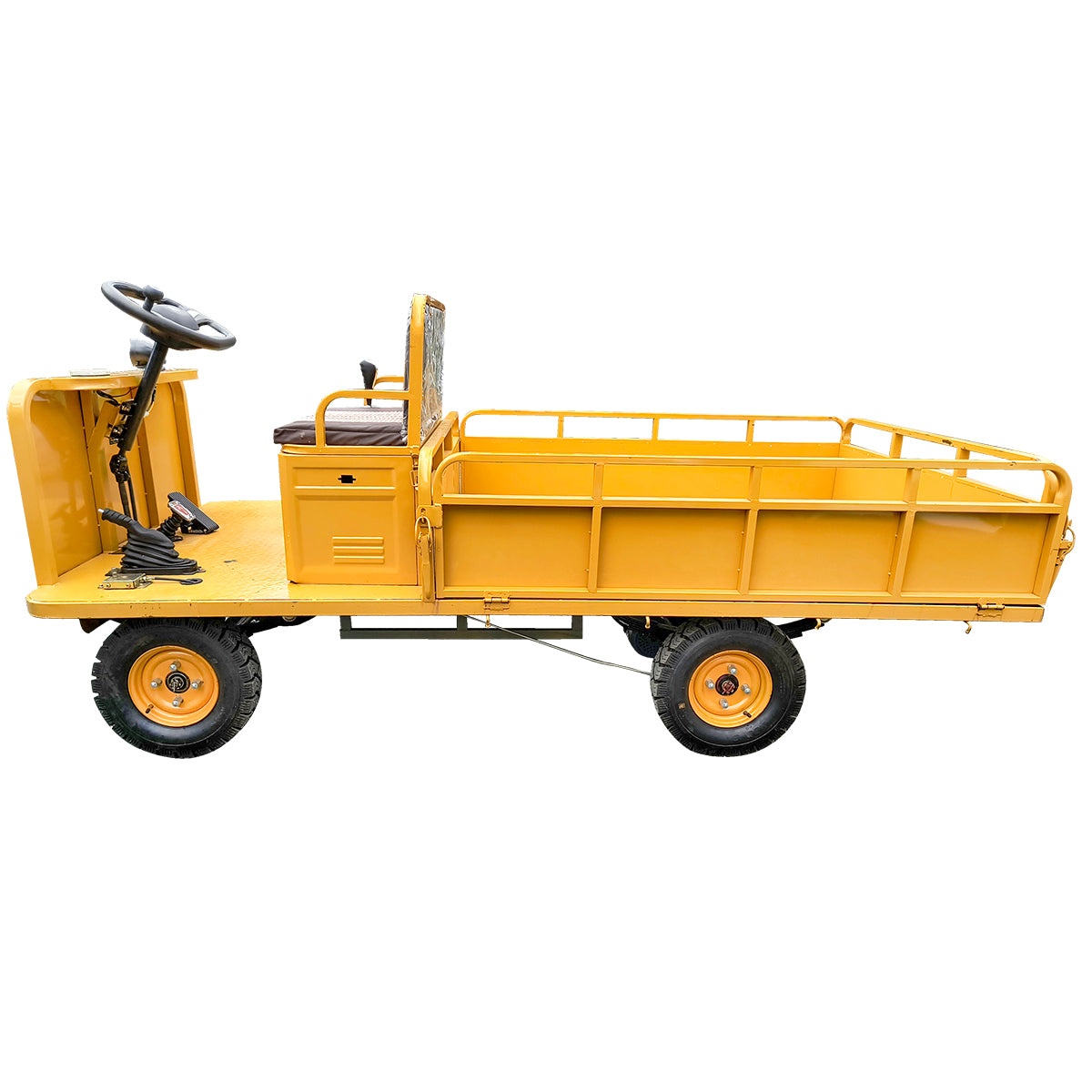 Electric platform cart with bench for transporting goods 800W, 48V, 2.5x1.25m maximum load 800Kg THOR