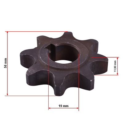 Chain wheel Z=8 fertilizer box