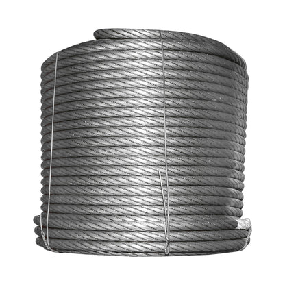 Steel winch cable 6x25 with a diameter of 11mm, beaten 0.7kg/1m with a metal core, 75m/roll
