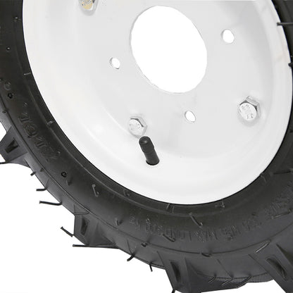 Complete wheel 400/8 R1 4PR with white rim