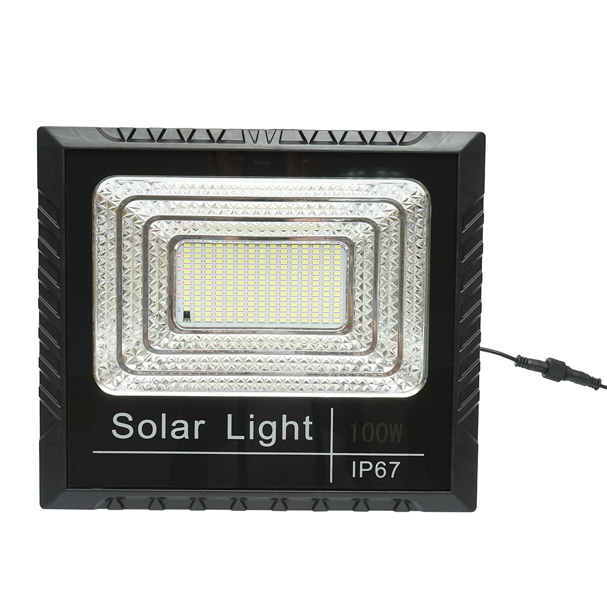100W LED projector with 15W solar panel, 1800mAh battery, and remote control IP67 Breckner Germany