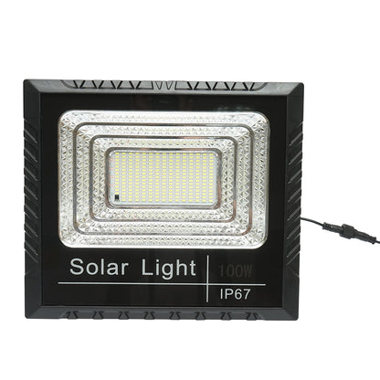100W LED projector with 15W solar panel, 1800mAh battery, and remote control IP67 Breckner Germany