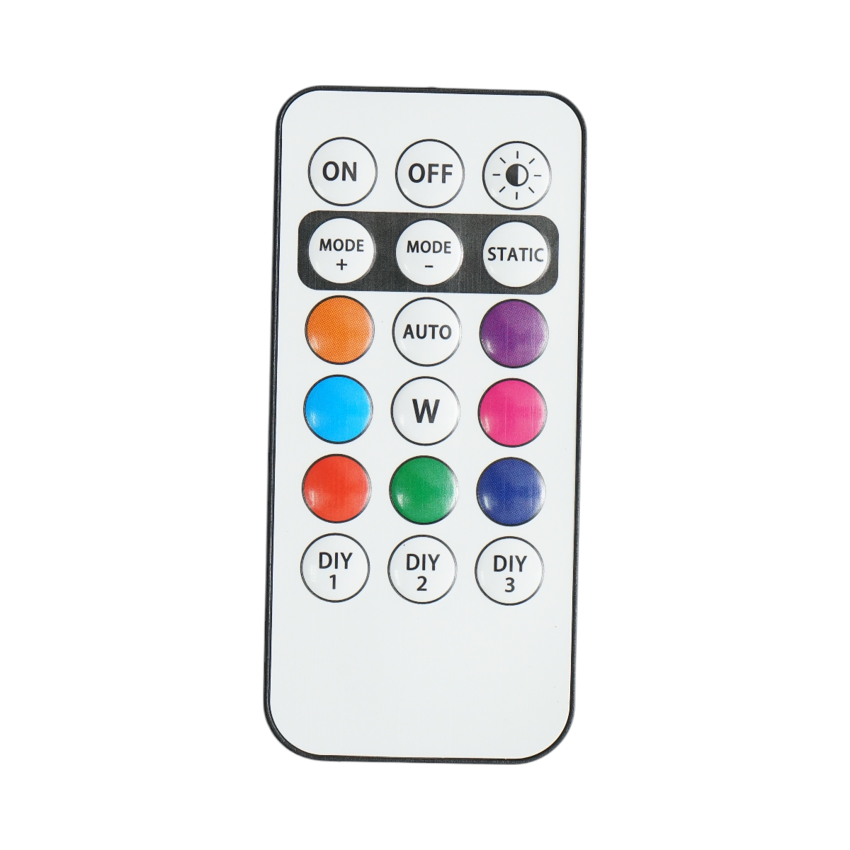 RGB strobe LED lamp with remote control, 10 modes, 8 colors, 150mAh lithium rechargeable USB-C battery IP65