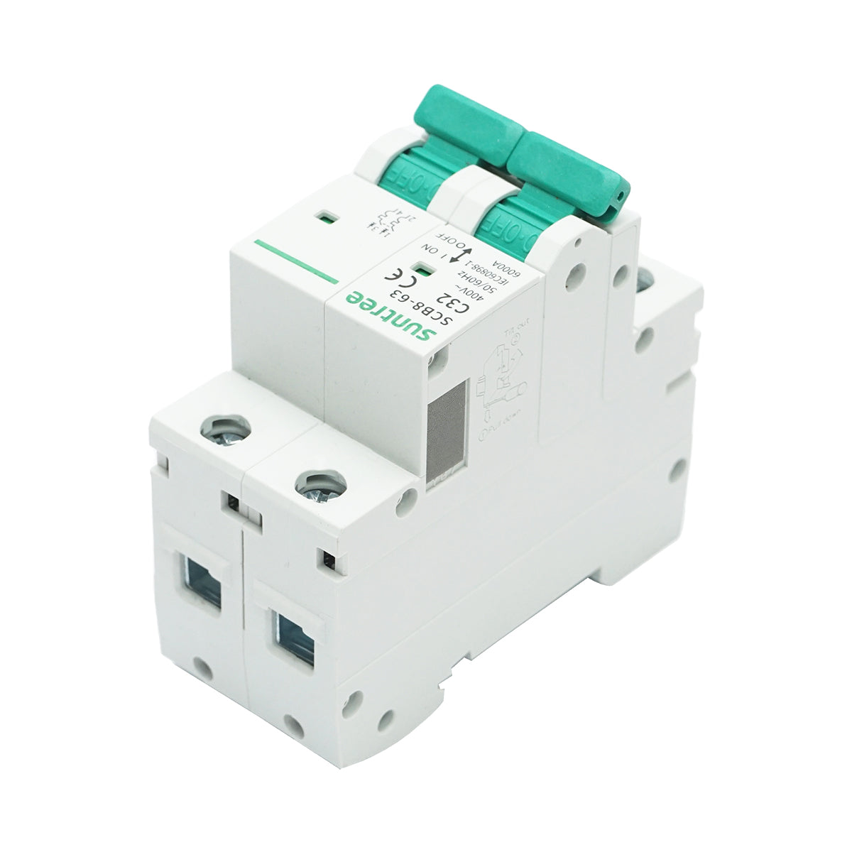 Automatic circuit breaker 2P-32A-400VAC, 6KA Suntree